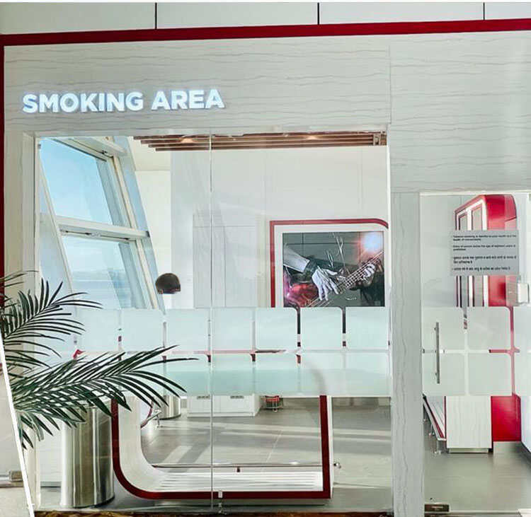 Smoking Zone at Delhi Airport